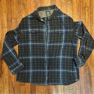 Grayer Heritage Plaid Button Down Flannel Shirt, Mens, Blue & Gray, Size XXL